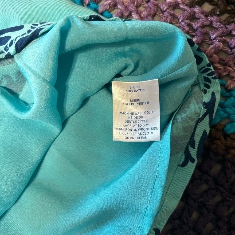 Southern Tide Light Blue Dress with Pineapple and Shell Print, Size XXS - Picture 4 of 4